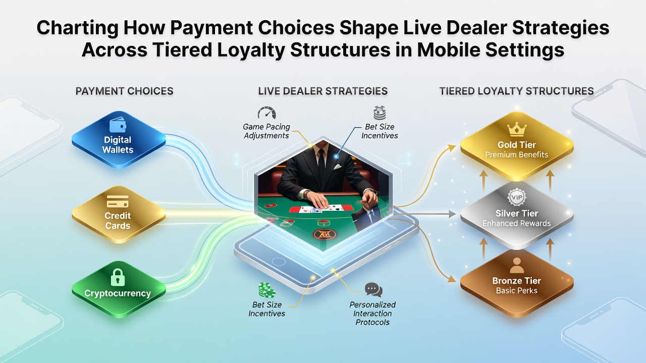 Diagramm zur Verbindung von Zahlungsoptionen und Live-Dealer-Interaktionen in mobilen Casino-Apps