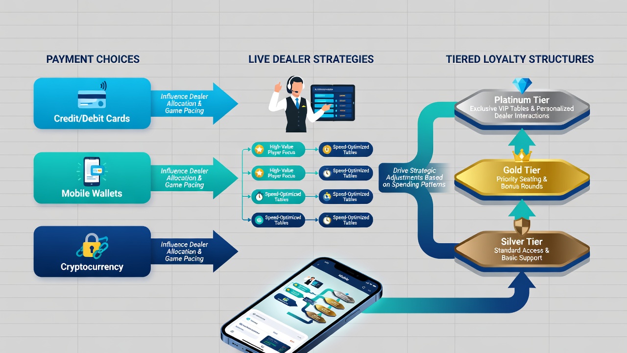 Grafik zu mobilen Live-Dealer-Sessions und Loyalitätsstufen